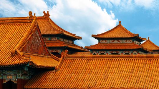 中国故宫宫殿屋檐皇宫屋顶历史建筑