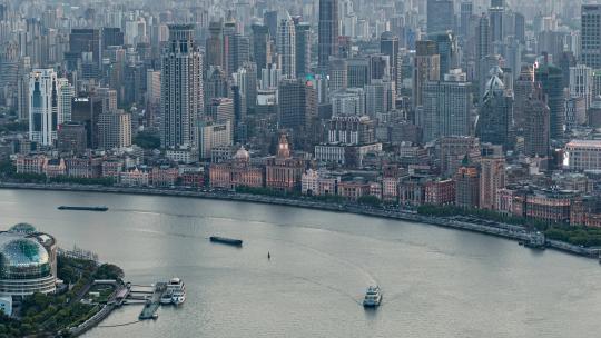 上海外滩航拍视频素材模板下载