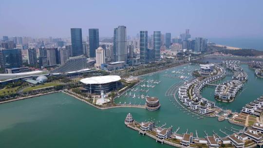 4k 航拍厦门海岸线海岛旅游