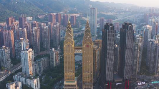 重庆地标喜来登大酒店航拍素材视频素材模板下载