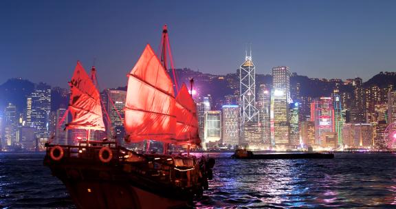 繁华的香港夜景