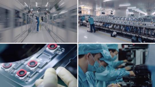 手机工厂 手机镜头生产流水线高清在线视频素材下载