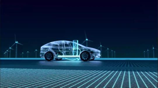 C4D+AE新能源汽车全息智能驾驶风能发电