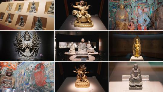 宗教佛像雕塑艺术视频素材模板下载