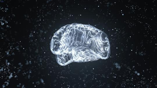 4K科技感智慧大脑粒子特效视频