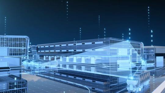 全息现代化工厂智能车间科技感技术产业园区AE视频素材教程下载