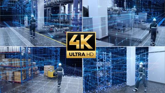 AE 数字化自动化科技生产 厂房 工厂高清AE视频素材下载