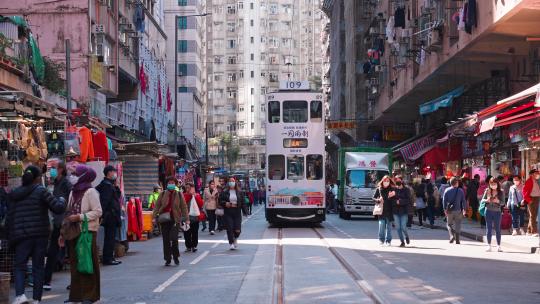 香港北角春秧街的叮叮车