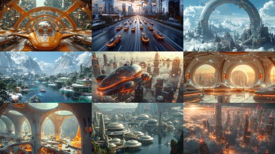 未来城市 科幻城市 未来世界高清在线视频素材下载