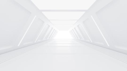 白色霓虹隧道动画