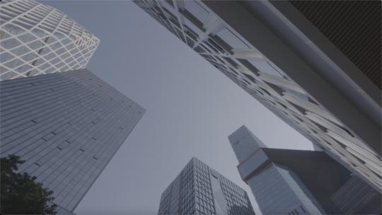 Log 4K 行走主观视角仰拍城市视频素材模板下载