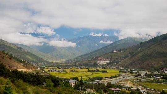 俯瞰乡村风景