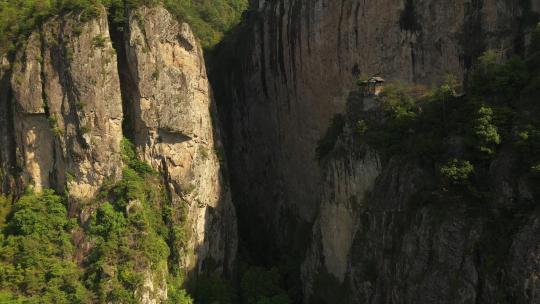 航拍浙江温州楠溪江自然风景