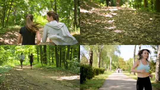 【合集】在树林里面跑步的女性