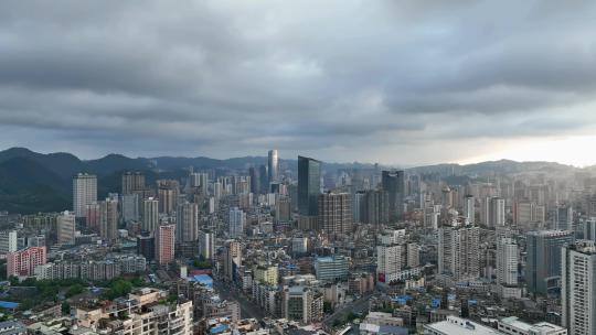 航拍贵州贵阳现代化城市建设贵阳中心风光