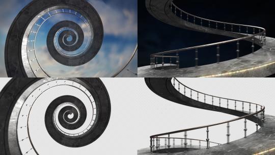 旋转楼梯视频素材包高清AE视频素材下载