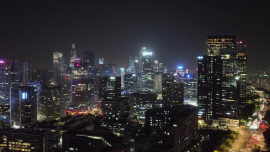 4K深圳南山区科技园软件园夜景航拍