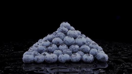 蓝莓实拍4K升格高速微距商业棚拍