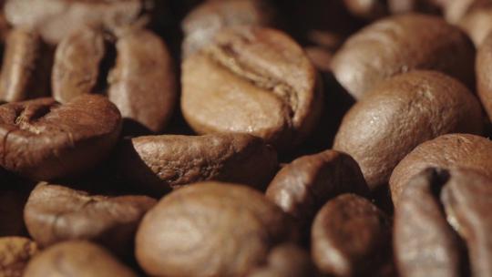咖啡豆慢镜头浓缩咖啡