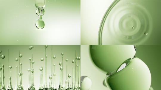 植物精粹精华球细胞水滴化妆品透明萃取高清在线视频素材下载