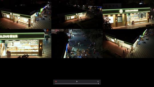 成都爱达乐面包甜品店夜景夜晚灯LED高清在线视频素材下载