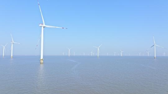 风机风电风力水电海上新能源视频素材模板下载