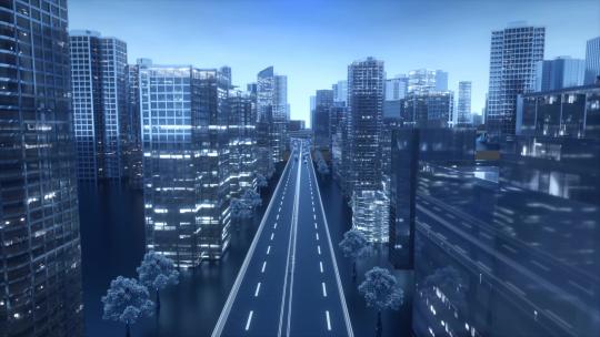 AE科技虚拟智慧城市穿梭片头