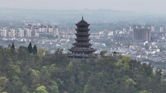 都江堰景区航拍