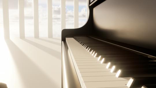 钢琴 音乐 优美 空间 意境  钢琴师 乐器视频素材模板下载