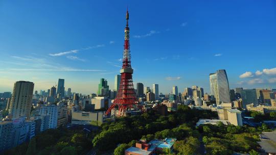 日本东京铁塔日转夜延时摄影！