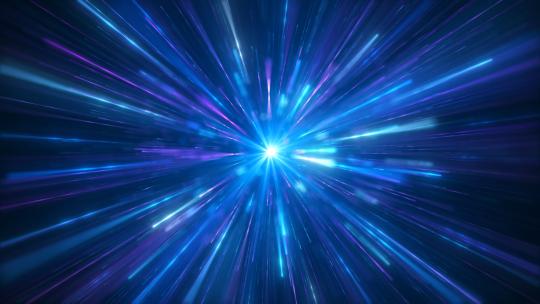 蓝色科技光线粒子穿梭粒子光线爆炸冲击