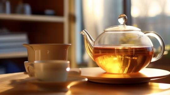 茶壶红茶茶杯茶道饮品泡茶茶水喝茶倒茶芳香