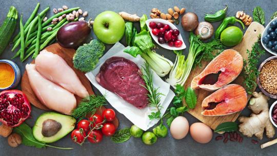衡饮食食物背景健康食材绿色有机营养美味