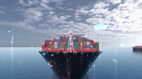 智能海上运输AE视频素材教程下载
