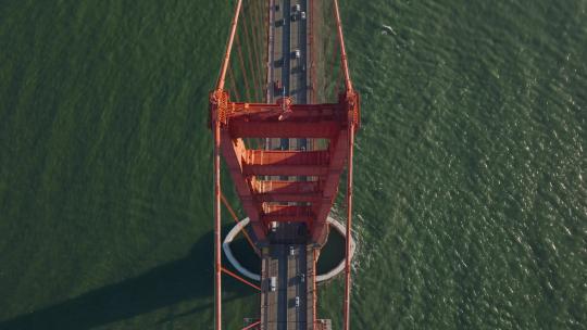 航拍旧金山大桥