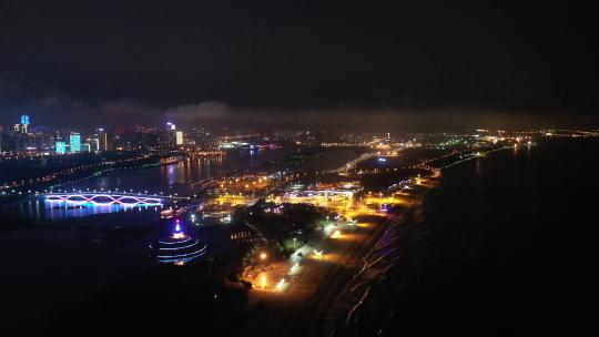 【4k】日照城市夜景航拍