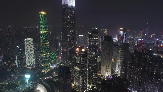 广州珠江新城cbd夜景03视频素材模板下载