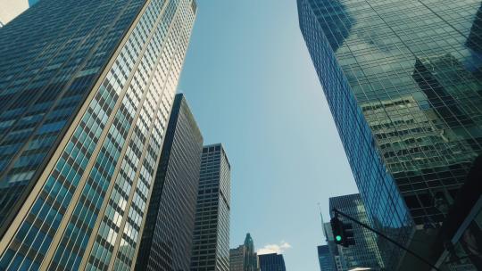 纽约摩天大楼城市快速发展空镜！
