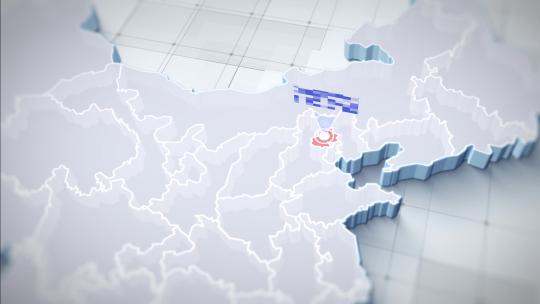 简约科技感中国地图发散(4K）AE视频素材教程下载