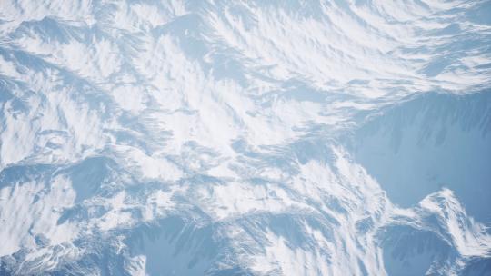4k航拍冬天冰雪雪山山地山脉视频素材模板下载