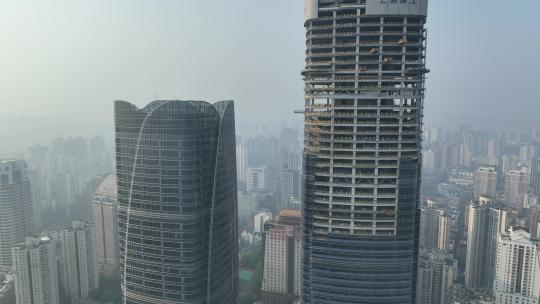 上海徐家汇中心大厦航拍视频素材模板下载