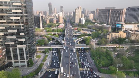 武汉黄浦大街立交桥视频素材模板下载