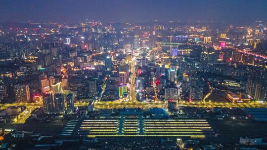 南宁火车站朝阳路夜景延时