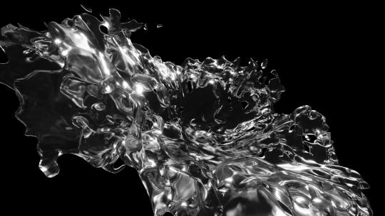 XP粒子水花飞溅慢镜头特效素材AE工程