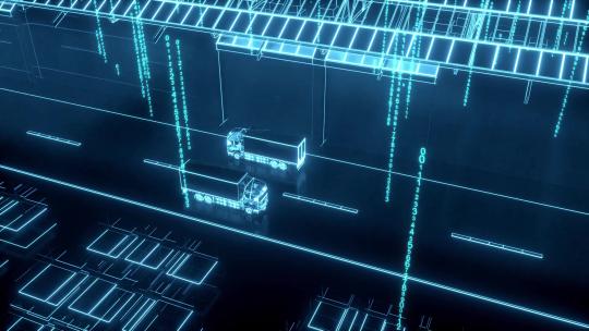智慧产业园现代化工厂物流运输片头