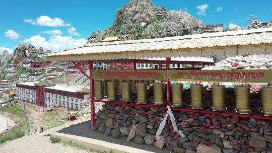 西藏 航拍 空镜 建筑 寺院 孜珠寺3