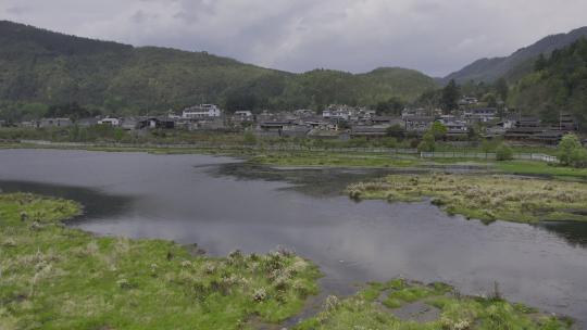 2023.04.03 腾冲北海湿地日出 云雾 仙境航拍4k_0274