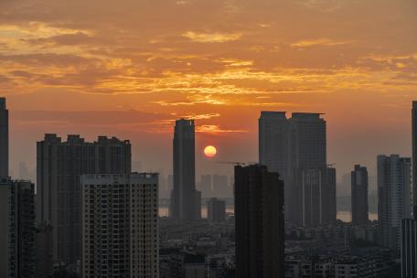 6月18日武汉日出延时高清在线视频素材下载