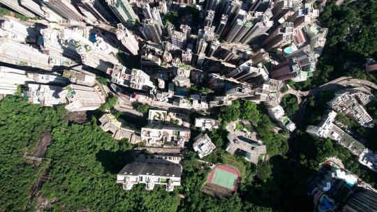 航拍中国香港港岛高楼大厦城市建筑大景