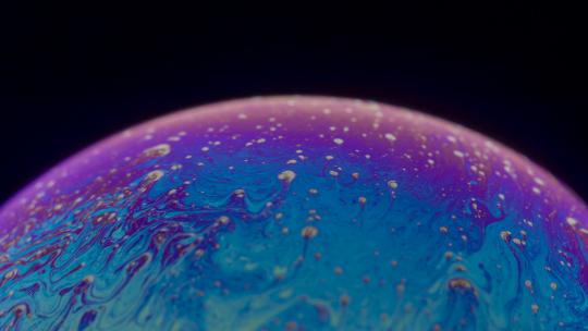 4K超现实科幻气泡行星微距背景